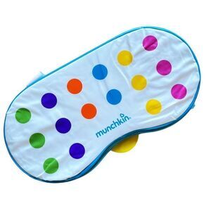 Munchkin Dandy Dots Multi-color Water Resistant Bathroom Kneeler Pad EUC